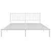 vidaXL Metal Bed Frame without Mattress with Headboard White 183x213cm