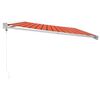 vidaXL Retractable Awning Orange and Brown 5x3 m Fabric and Aluminium
