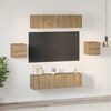 vidaXL TV Cabinet Set Wall-mounted 6 pcs Artisan Oak Engineered Wood
