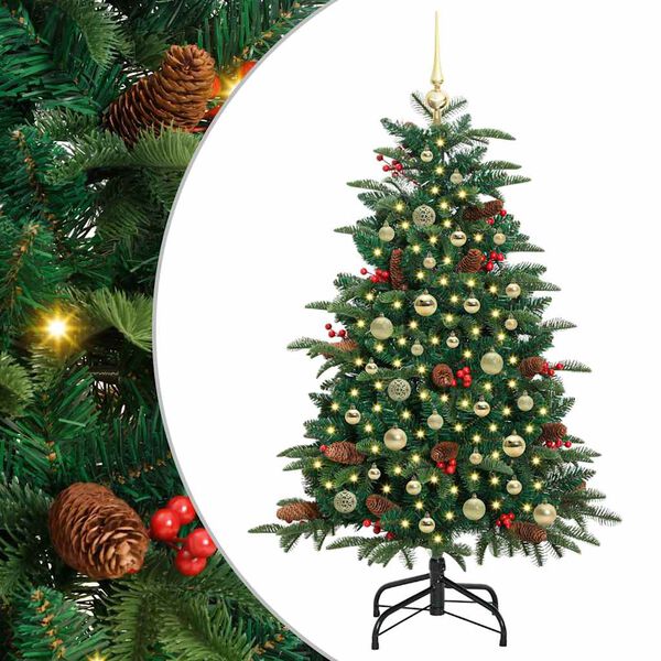 vidaXL Artificial Christmas Tree with 150 LEDs with Stand Green 150 cm