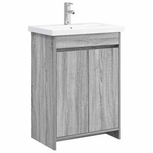 vidaXL Bathroom Furniture Set Grey Sonoma 81 x 40 x 84.5 cm