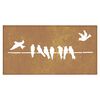 vidaXL Garden Wall Decoration 105x55 cm Corten Steel Bird Design