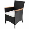 vidaXL Furniture Sets 9 pcs Black and Cream Poly Rattan