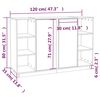 vidaXL Sideboard White 120x35x80 cm Solid Wood Pine