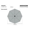 Madison Garden Parasol Flores Luxe 300 cm Round Sage Green