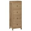 vidaXL Chest of Drawers 30x30x90 cm Solid Wood Teak