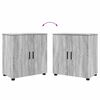 vidaXL Bathroom Furniture Set Wall-mounted with Door 4 pcs Grey Sonoma
