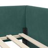 vidaXL Corner Bed Frame Dark Green 100 cm x 200 cm Velvet