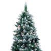 vidaXL Artificial Christmas Tree with Pine Cones and White Snow 210 cm