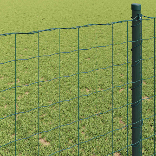 vidaXL Euro Fence Green 0.6 x 10 m PVC-coated iron