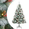 vidaXL Artificial Christmas Tree Green and white 210 cm