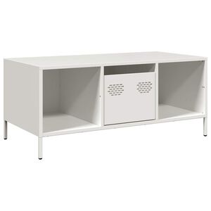 vidaXL Coffee Table White 101,5x50x43,5 cm Cold-rolled Steel