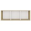 vidaXL TV Cabinets 2 pcs White & Sonoma Oak 107x35x37 cm Engineered Wood