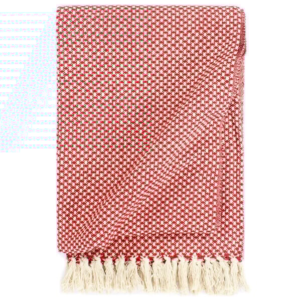 vidaXL Throw Cotton 125x150 cm Red