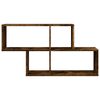 vidaXL Wall Shelf Smoked Oak 100x20x53 cm Engineered Wood