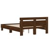vidaXL Bed Frame without Mattress Brown Oak 135x190 cm Double