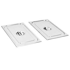 vidaXL Lids for GN 1/1 Pan 2 pcs Stainless Steel