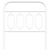 vidaXL Metal Replace Headboard White 90 cm