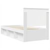 vidaXL Bed Frame with Headboard White 75 x 190 cm Solid Pine Wood
