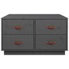 vidaXL Coffee Table Grey 80x80x45 cm Solid Wood Pine