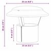 vidaXL Rain Cover Chimney Silver 25 x 25 x 20 cm Stainless Steel