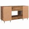 vidaXL Desk with Shelf Old wood 140 x 50 x 75 cm Engineered wood