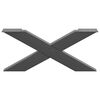 vidaXL Coffee Table Legs X-Shaped 2 pcs Anthracite 70x(30-31) cm Steel