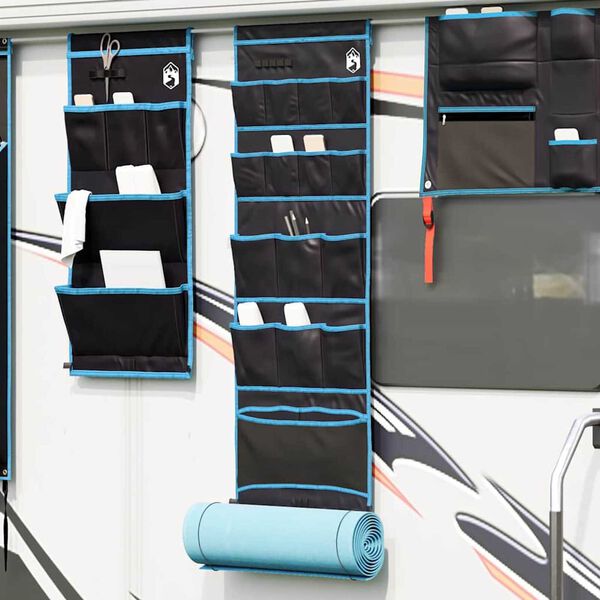 vidaXL Storage bag with Storage Black and Blue 125 x 48 cm Oxford