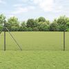 vidaXL Fence Post Grey 10 x 1 m (40 x 40 mm mesh) Steel and PVC