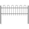 vidaXL Garden Fence 3 pcs Grey 5.1 x 0.6 m Powder-coated Steel