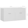 vidaXL Sink Cabinet with Built-in Basin White Engineered Wood