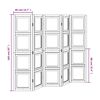 vidaXL Room Divider 5 Panels White Solid Wood Paulownia
