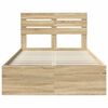 vidaXL Bed Frame Sonoma Oak 135 x 190 cm Solid Pine Wood