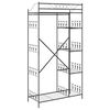 vidaXL Open Wardrobe with Shelf Black 100 x 43 x 188 cm Steel