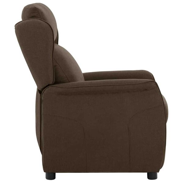 vidaXL Recliner Chair Brown 67.5 x 93.5 x 101.5 cm Fabric