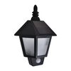 vidaXL Solar Wall Lamps 2 pcs with Motion Sensor Black
