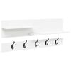 vidaXL Wall-Mounted Coat Rack White 90 x 15 x 36 cm Engineered wood