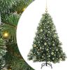 vidaXL Artificial Christmas Tree with 150 LEDs Green 150 cm PE and PVC