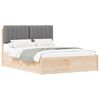 vidaXL Bed Frame with Upholstered Headboard Light Grey 140 x 200 cm
