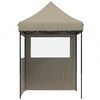 vidaXL Party Tent Folding Taupe 200 x 200 x 306 cm Oxford Fabric