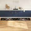 vidaXL Kitchen Rug Black 300 x 60 cm Velvet