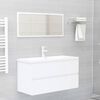 vidaXL Sink Cabinet with Built-in Basin White Engineered Wood