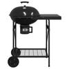 vidaXL Outdoor Grill with Wheel Black 91 x 71 x 107 cm Metal
