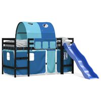 vidaXL Kids' Loft Bed with Tunnel Blue 80x200 cm Solid Wood Pine