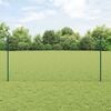vidaXL Fence with Post Green 1.2 x 10 m Steel and PVC
