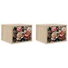 vidaXL Wall-mounted Bedside Cabinet BORNE 2 pcs Sonoma Oak