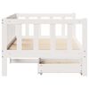 vidaXL Daybed with Drawers without Mattress White 80x200 cm Solid Wood