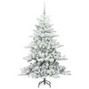 vidaXL Artificial Hinged Christmas Tree White 150 cm PVC and Steel