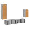 vidaXL TV Cabinet Set Wall-mounted 4 pcs Grey Sonoma Engineered Wood