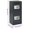 vidaXL Digital Safe with Lock Dark grey 35 x 31 x 80 cm Steel